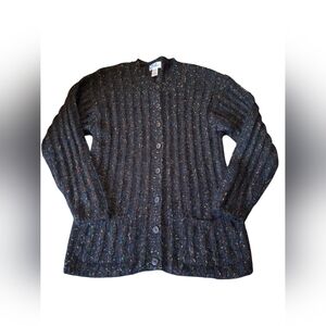 Vintage Mohair Metallic Confetti button up cardigan Medium